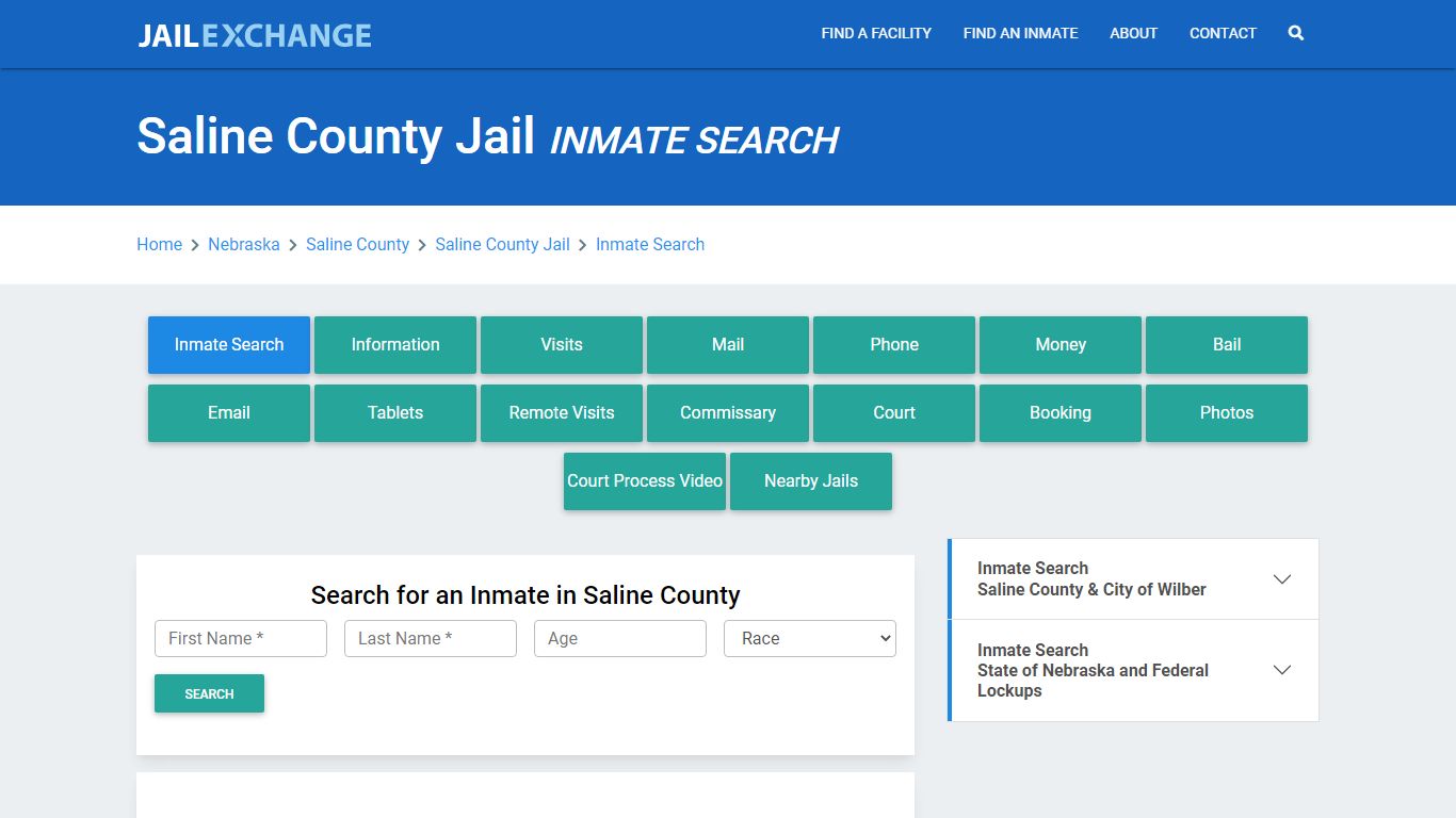 Saline County Jail, NE Inmate Search: Roster & Mugshots - Jail Exchange